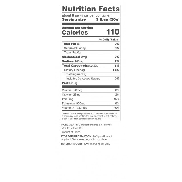Navitas Naturals Organic Goji Berries (12x8 OZ)