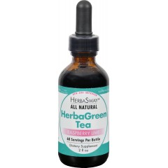 Herbasway Laboratories HerbaGreen Tea Raspberry Lime 2 fl Oz