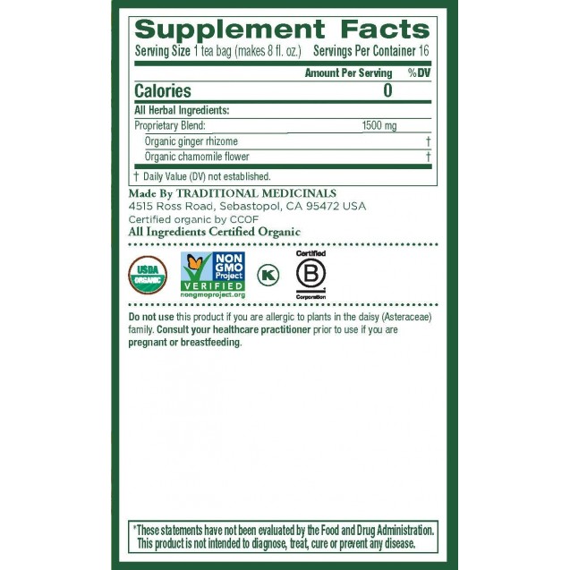 Traditional Medicinals Golden Ginger Tea (1x16 Bag)